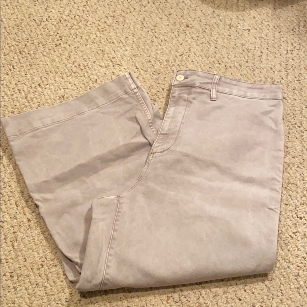 Madewell Emmett Wide leg crop lilac size 34
